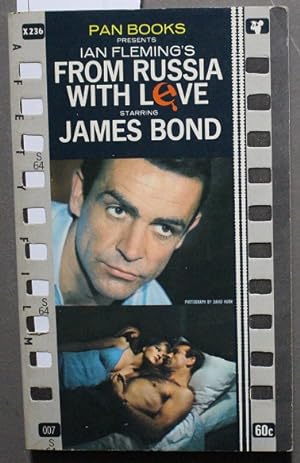 Seller image for FROM RUSSIA WITH LOVE (Pan #X-236) SEAN CONNERY PHOTO Front & Back Coversl, with Die-Cut FILM image at Left & Right cover edges, Raymond Hawkey cover Design, with David Horn PHOTOS; for sale by Comic World