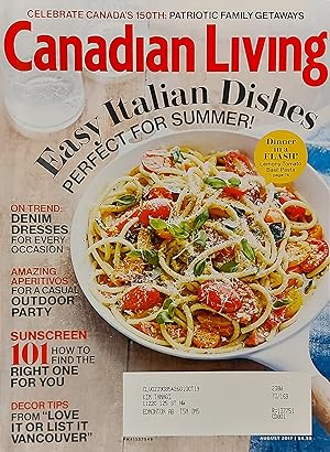 Seller image for Canadian Living Magazine, Vol.42, No.08, August 2017 for sale by Mister-Seekers Bookstore