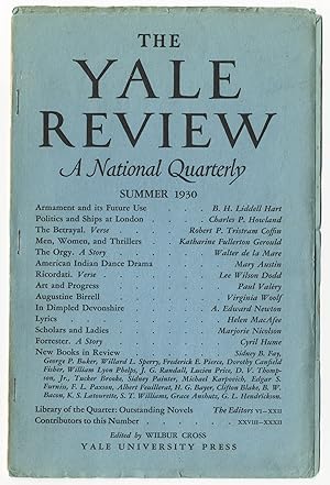 "Augustine Birrell," contained in THE YALE REVIEW A NATIONAL QUARTERLY