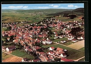 Bild des Verkufers fr Ansichtskarte Mnchhausen am Burgwald, Fliegeraufnahme der gesamten Stadt zum Verkauf von Bartko-Reher