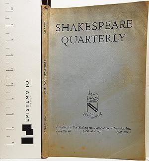 Shakespeare Quarterly Vol. III No. 1 (January 1952)