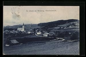 Ansichtskarte St. Johann am Wimberg, Blick zur Kirche im Ort