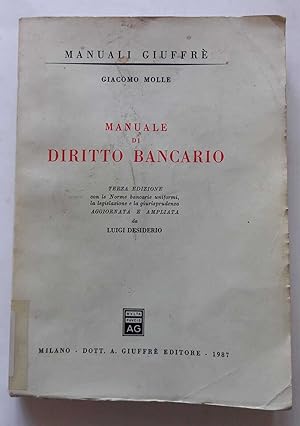 Seller image for Manuale di Diritto Bancario for sale by librisaggi
