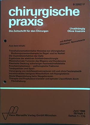Seller image for chirurgische Praxis. Die Zeitschrift fr den Chirurgen; Juni 1986; 36/H. 1. for sale by books4less (Versandantiquariat Petra Gros GmbH & Co. KG)