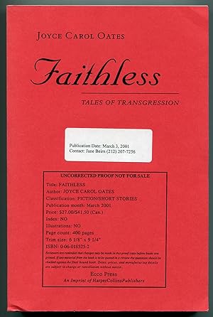 Bild des Verkufers fr Faithless: Tales of Transgression zum Verkauf von Between the Covers-Rare Books, Inc. ABAA