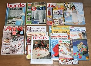 32 Hefte: STRICKEN, HÄKELN, STICKEN, HANDARBEITEN. Burda, Anna u.a. Zeitschriften.