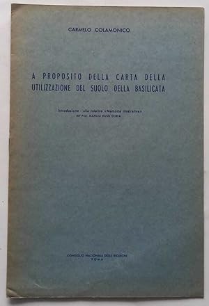 Image du vendeur pour A prop. della carta dell'utilizzazione del suolo della Basilicata. ( Intr. M.I.) mis en vente par librisaggi