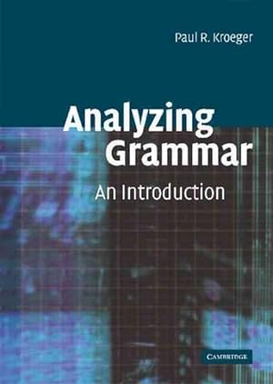 Imagen del vendedor de Analyzing Grammar : An Introduction a la venta por GreatBookPrices