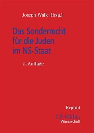 Seller image for Das Sonderrecht Fur Die Juden Im NS-Staat -Language: german for sale by GreatBookPrices