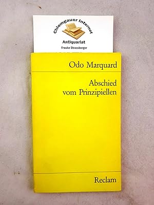 Bild des Verkufers fr Abschied vom Prinzipiellen : Philosophische Studien. zum Verkauf von Chiemgauer Internet Antiquariat GbR