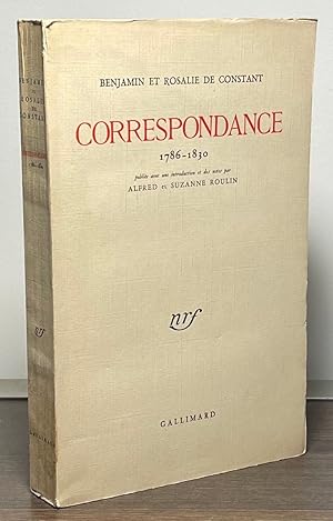 Seller image for Correspondance 1786-1830 for sale by San Francisco Book Company