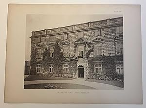 Moresby Hall, Whitehaven (1898 Architecture Lithograph)