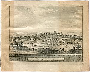 Vista de Valladolid, grabado por Pieter vander Aa, 1715.