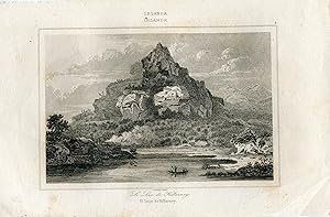 Irlanda. El lago de Killarney. Grabado por Lemaitre en 1845.