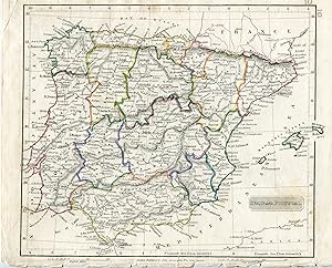 Mapa de España. grabado publicado por John Arrowsmith en Londres