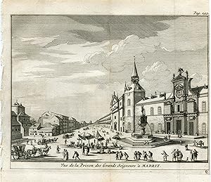 Madrid.Vue de la prision des Grands Seigneurs à Madrit.1715. Grabado por Vander Aa. Alvarez de Co...