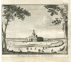 Madrid. L'Hermitage de Saint Antoine près du Buen Retiro.1715. Grabado por Vander Aa. Alvarez de ...