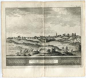 Cadiz. Xerez de la Frontera. 1715. Grabado por Vander Aa. Alvarez de Colmenar.