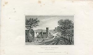Village of Ragland grabado por Wales y dibujado por Dugdales.