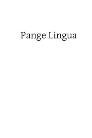 Seller image for Pange Lingua for sale by GreatBookPricesUK