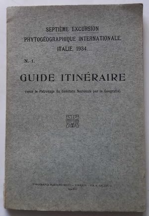 Septième excursion phytogéographique internationale Italie 1934 guide itinéraire