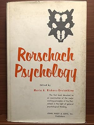 Imagen del vendedor de Rorschach Psychology a la venta por Rosario Beach Rare Books