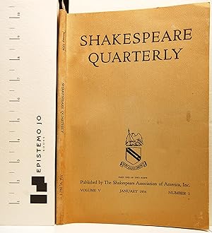 Shakespeare Quarterly January 1954 Vol. V, No. 1
