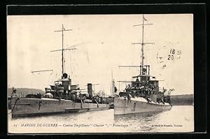 Carte postale Marine de Guerre, Contre-Torpilleurs Obusier, Francisque