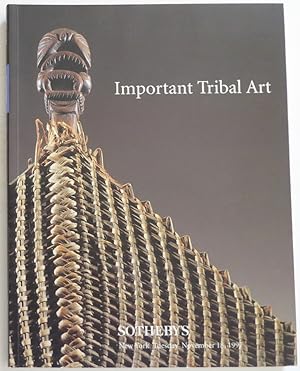 Seller image for Important Tribal Art November 18, 1997 for sale by Jeff Irwin Books