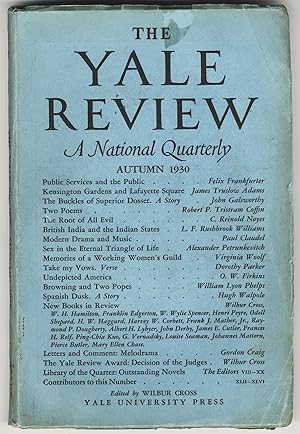 "Memories of a Working Women's Guild," contained in THE YALE REVIEW A NATIONAL QUARTERLY