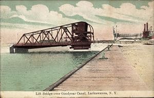 Immagine del venditore per Ansichtskarte / Postkarte Lackawanna New York USA, Lift Birdge over Goodyear Canal venduto da akpool GmbH