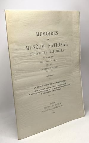 La sédimentation des évaporites comparaison des données sahariennes à quelques théories hyptothès...