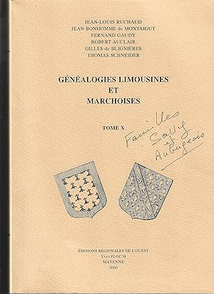 Image du vendeur pour GNALOGIES LIMOUSINES et MARCHOISES - tome X mis en vente par Liseronsblancs