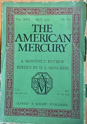 THE AMERICAN MERCURY A Monthly Review. Nov. 1927 - May 1929, 15 issues, missing June - Sept. 1928