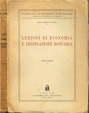 Bild des Verkufers fr Lezioni di Economia e Legislazione Bancaria zum Verkauf von Biblioteca di Babele