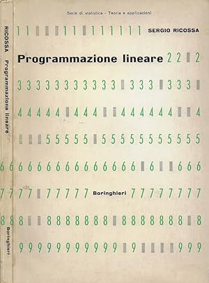 Bild des Verkufers fr Programmazione lineare zum Verkauf von Biblioteca di Babele