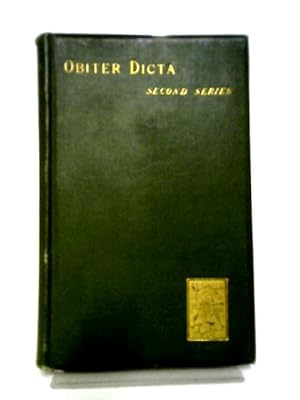 Bild des Verkufers fr Obiter Dicta: Second Series zum Verkauf von World of Rare Books