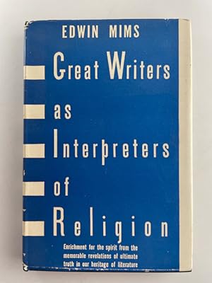 Seller image for Great Writers As Interpreters of Religion for sale by BookEnds Bookstore & Curiosities