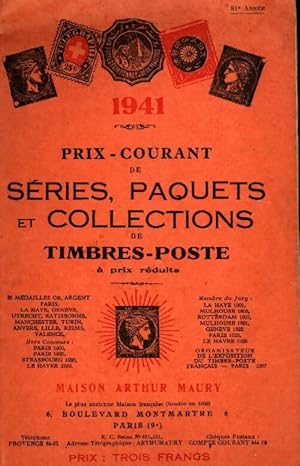 Prix courant de s?ries, paquets et collections de timbres-poste 1941 - Collectif