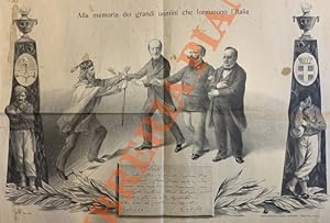 Alla memoria dei grandi uomini che formarono l'Italia. (Garibaldi, Mazzini, Vittorio Emanuele II ...