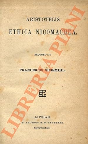 Bild des Verkufers fr Ethica Nicomachea. Recognovit Franciscus Susemihl. zum Verkauf von Libreria Piani