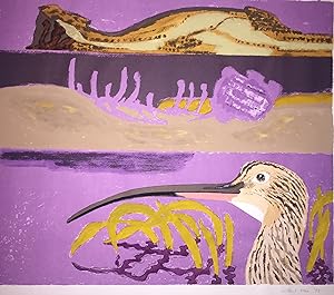 CLIFFORD ELLIS. CURLEW Lithograph printed in colours with hand-colouring in Watercolour