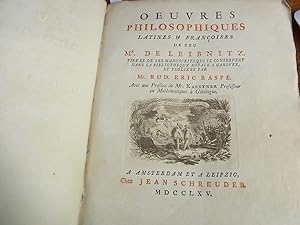 Bild des Verkufers fr Oeuvres philosophiques latines & francoises. zum Verkauf von Antiquariat an der Uni Muenchen