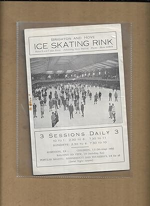Bild des Verkufers fr Brighton and Hove Ice Skating Rink [Programme] zum Verkauf von Gwyn Tudur Davies