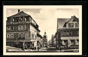 Bild des Verkufers fr Ansichtskarte Waltershausen i. Thr., Blick vom Marktplatz, Stadt-Sparkasse und Salzmann-Buchhandlung zum Verkauf von Bartko-Reher