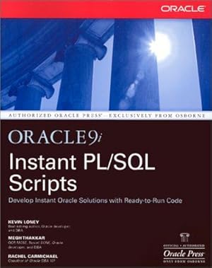 Bild des Verkufers fr Oracle9i Instant PL/SQL Scripts (Oracle Press) zum Verkauf von WeBuyBooks