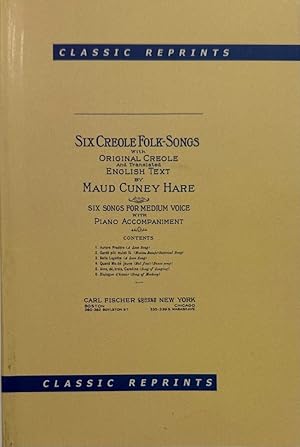 Imagen del vendedor de Six Creole Folk-Songs With Original Creole and Translated English Text a la venta por Eat My Words Books