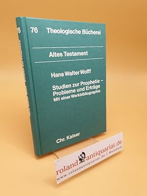 Bild des Verkufers fr Studien zur Prophetie ; Probleme u. Ertrge ; Band 76 zum Verkauf von Roland Antiquariat UG haftungsbeschrnkt