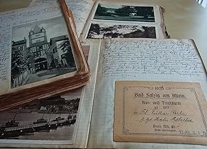 Bild des Verkufers fr 2 Reise-Tagebcher 1926-31 mit 249 AKs, von Hertha LUTHER (*1900) aus BERLIN zum Verkauf von Versandantiquariat tucholsklavier