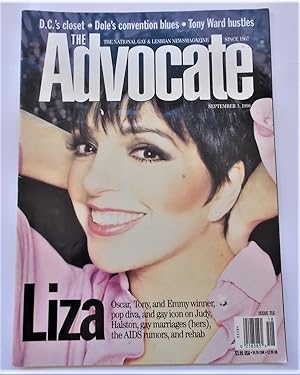 Immagine del venditore per The Advocate (Issue No. 715, September 3, 1996): The National Gay and Lesbian Newsmagazine (Magazine) (Cover Story & Interview of Liza Minnelli) venduto da Bloomsbury Books